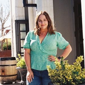 Floral Wrap Shirt XL